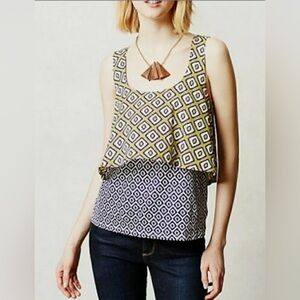 ⭐️Meadow Rue By Anthropologie Throughway Layered Tier Tank Top Shirt Size Medium